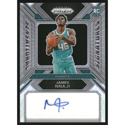 2023-24 Panini Prizm Sensational Signatures Prizms Silver #47 James Nnaji