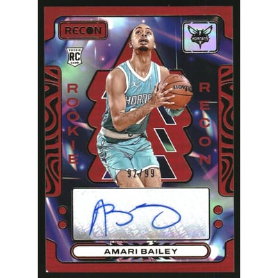 2023-24 Panini Recon Rookie Recon Signatures Red #37 Amari Bailey