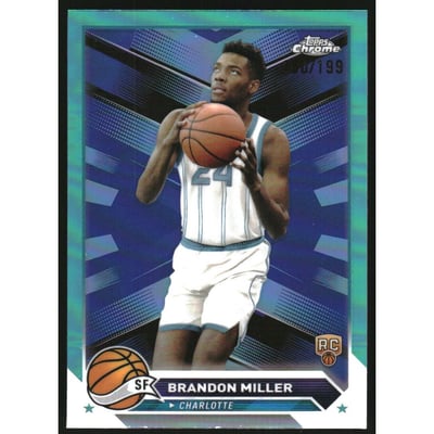 2023-24 Topps Chrome Aqua Refractors #127 Brandon Miller