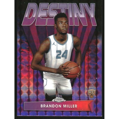 2023-24 Topps Chrome Destiny Purple Geometric Refractors #D2 Brandon Miller