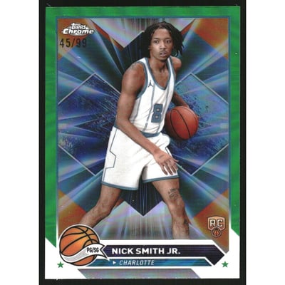 2023-24 Topps Chrome Green Refractors #86 Nick Smith Jr.
