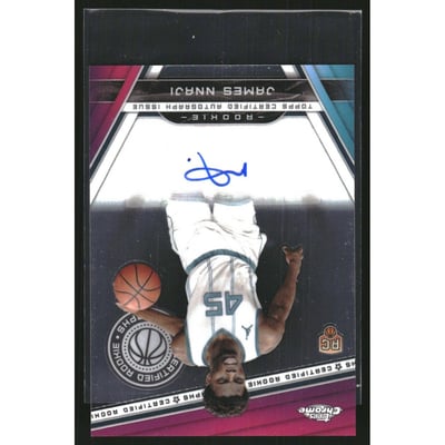 2023-24 Topps Chrome Rookie Autographs #CRAJN James Nnaji