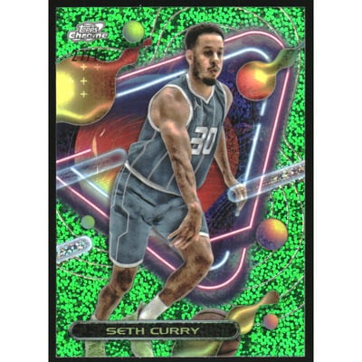 2023-24 Topps Cosmic Chrome Green Space Dust Refractors #34 Seth Curry