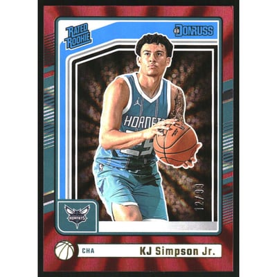 2024-25 Donruss Holo Red Laser #247 KJ Simpson Jr. RR