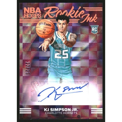 2024-25 Hoops Rookie Ink Red #8 KJ Simpson Jr.