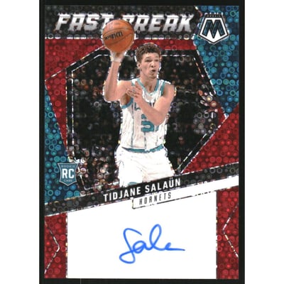 2024-25 Panini Mosaic Autographs Fast Break Red #25 Tidjane Salaun