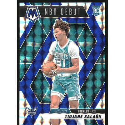 2024-25 Panini Mosaic Mosaic Choice Blue #268 Tidjane Salaun/NBA Debut