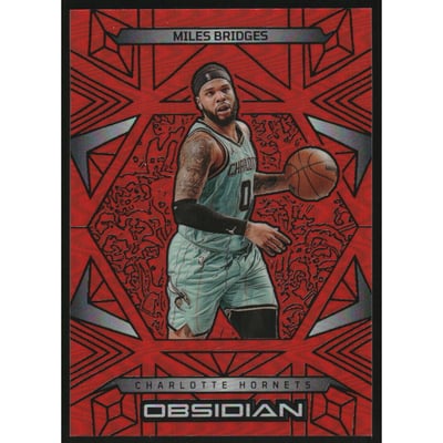 2024-25 Panini Obsidian Electric Etch Orange Flood #114 Miles Bridges