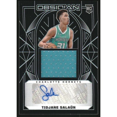 2024-25 Panini Obsidian #240 Tidjane Salaun JSY AU RC