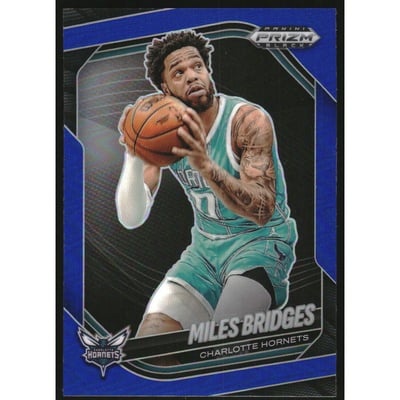 2024-25 Panini Prizm Black Prizms Blue #123 Miles Bridges
