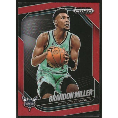 2024-25 Panini Prizm Black Prizms Red #81 Brandon Miller