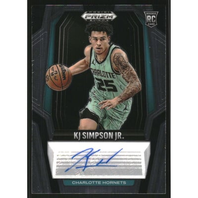 2024-25 Panini Prizm Black Rookie Signatures #27 KJ Simpson Jr.