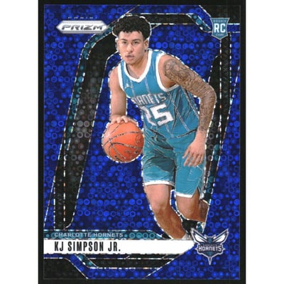 2024-25 Panini Prizm Prizms Fast Break Blue #247 KJ Simpson Jr.