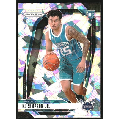 2024-25 Panini Prizm Prizms Ice #247 KJ Simpson Jr.