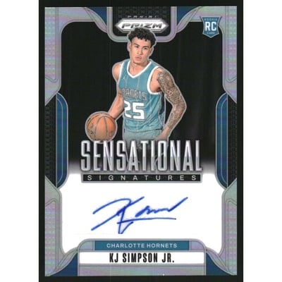 2024-25 Panini Prizm Sensational Signatures Prizms Silver #53 KJ Simpson Jr.