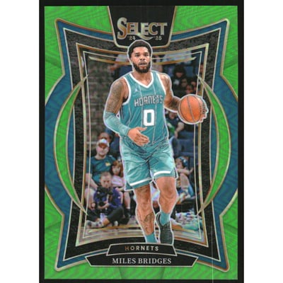 2024-25 Select Neon Green Prizms #8 Miles Bridges