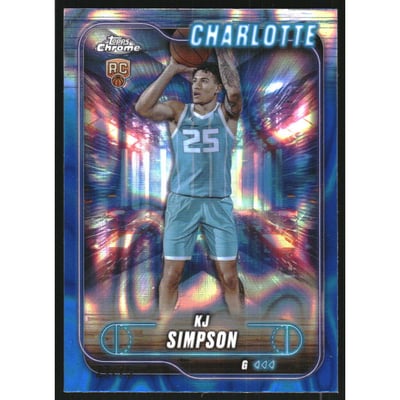 2024-25 Topps Chrome Blue Lava Refractors #102 KJ Simpson