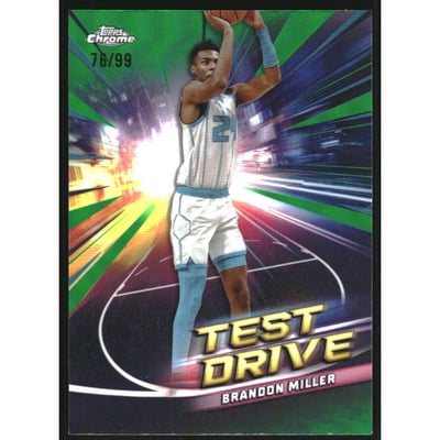2024-25 Topps Chrome Test Drive Green Refractors #TD4 Brandon Miller
