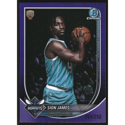 2025-26 Bowman Chrome Purple Refractors #BCV33 Sion James