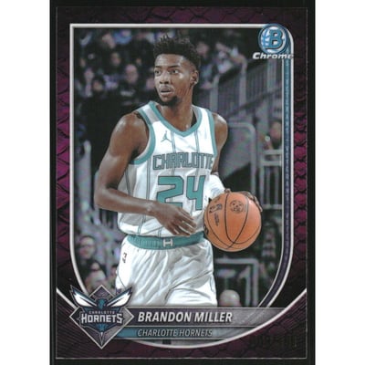 2025-26 Bowman Chrome Reptilian Fuchsia Refractors #BCV87 Brandon Miller