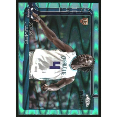 2025-26 Topps Chrome RayWave Aqua Refractors #283 Sion James