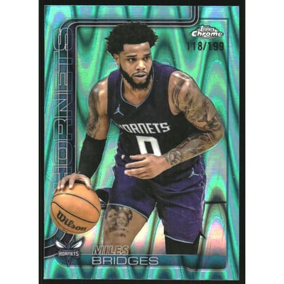 2025-26 Topps Chrome RayWave Aqua Refractors #30 Miles Bridges