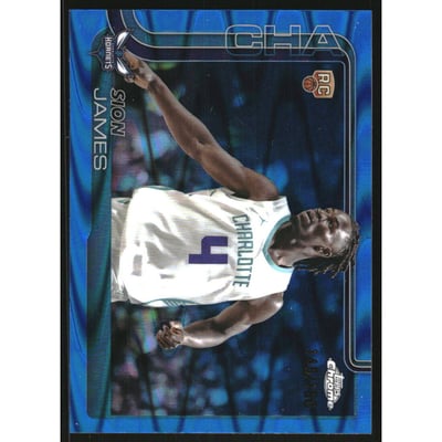 2025-26 Topps Chrome RayWave Blue Refractors #283 Sion James