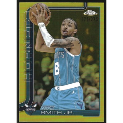 2025-26 Topps Chrome Yellow Refractors #26 Nick Smith Jr.