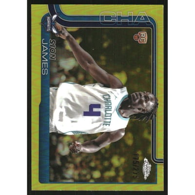 2025-26 Topps Chrome Yellow Refractors #283 Sion James