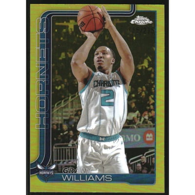 2025-26 Topps Chrome Yellow Refractors #65 Grant Williams