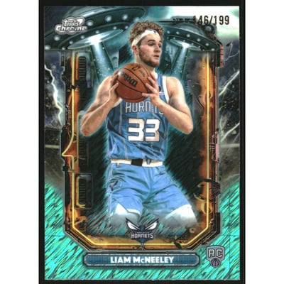2025-26 Topps Cosmic Chrome Extraterrestrial Talent Aqua Equinox Refractors #ET22 Liam McNeeley