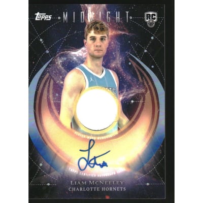 2025-26 Topps Midnight Rookie Jersey Autographs #RJALM Liam McNeeley