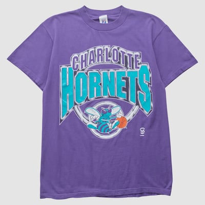 Charlotte Hornets Logo 7 90s T-shirt - Purple - S by Fanatics Real Vintage