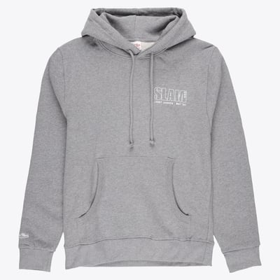 Charlotte Hornets Mitchell & Ness Larry Johnson Slam Hoodie - Grey - Mens