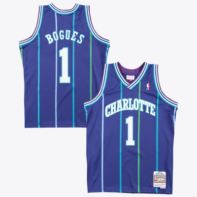 Charlotte Hornets Mitchell & Ness Muggsy Bogues 1994 Swingman Alternate Authentic Jersey - Purple