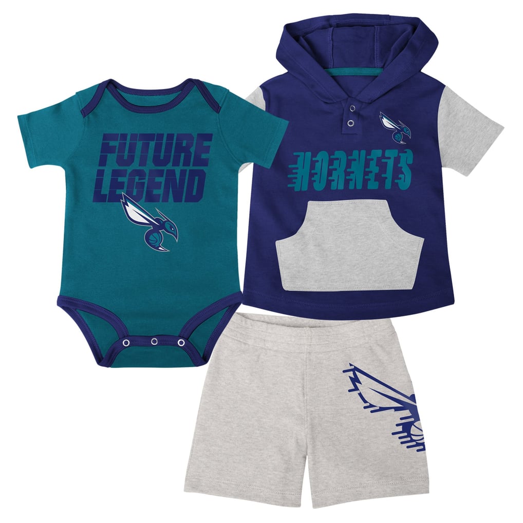 Infant Teal/Purple/Gray Charlotte Hornets Bank Shot Bodysuit 