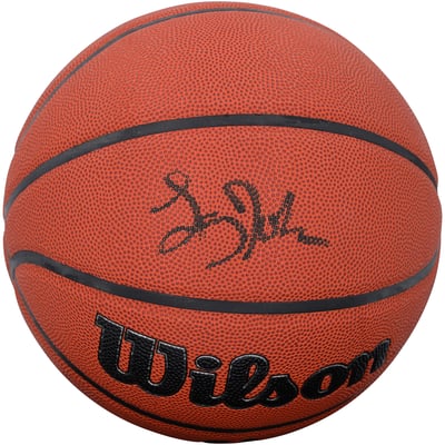 Larry Johnson Charlotte Hornets Autographed Fanatics Authentic Wilson Authentic Series Indoor/Outdoor Basketball 