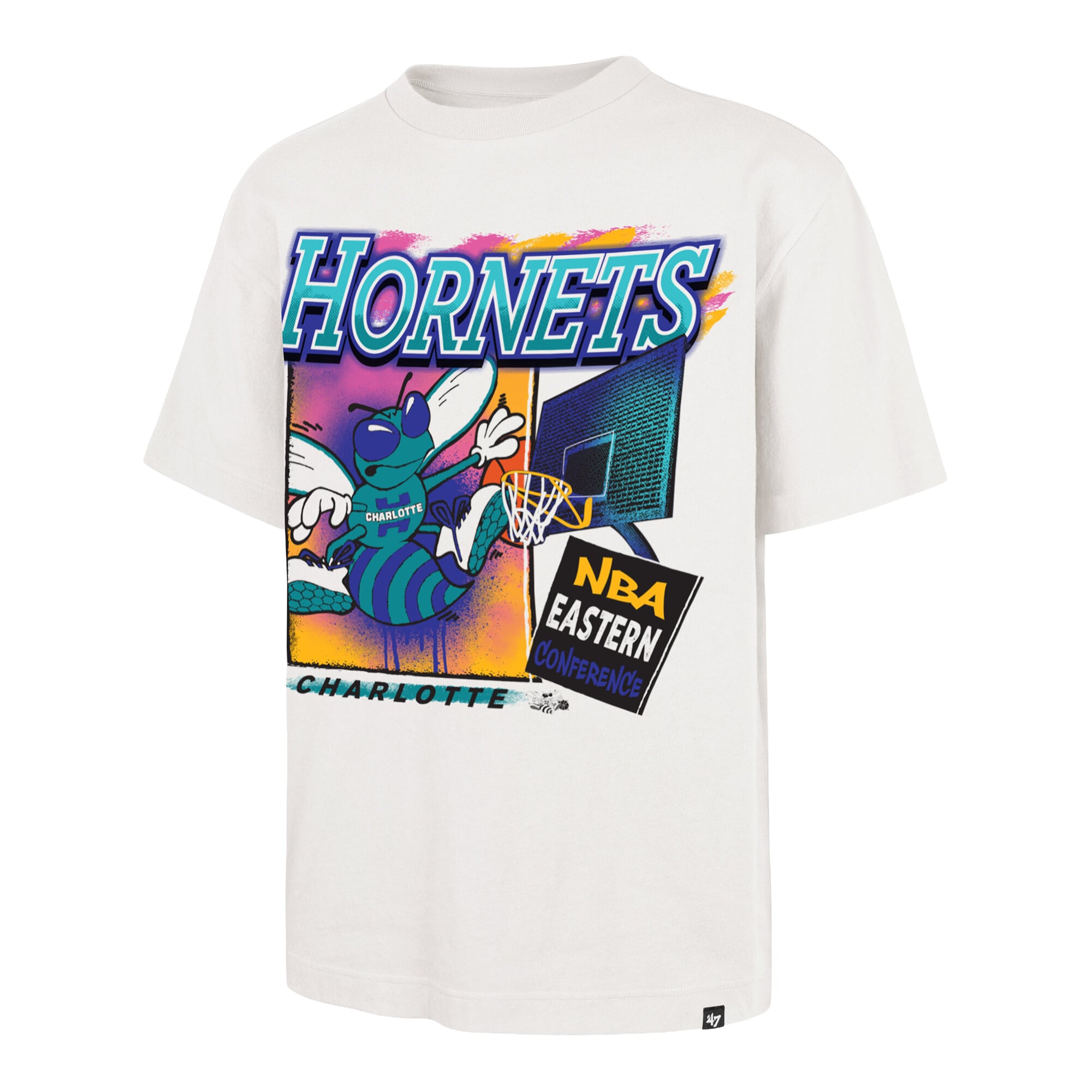 T-shirt homme '47 Cream Charlotte Hornets City Paint Reed Foundation