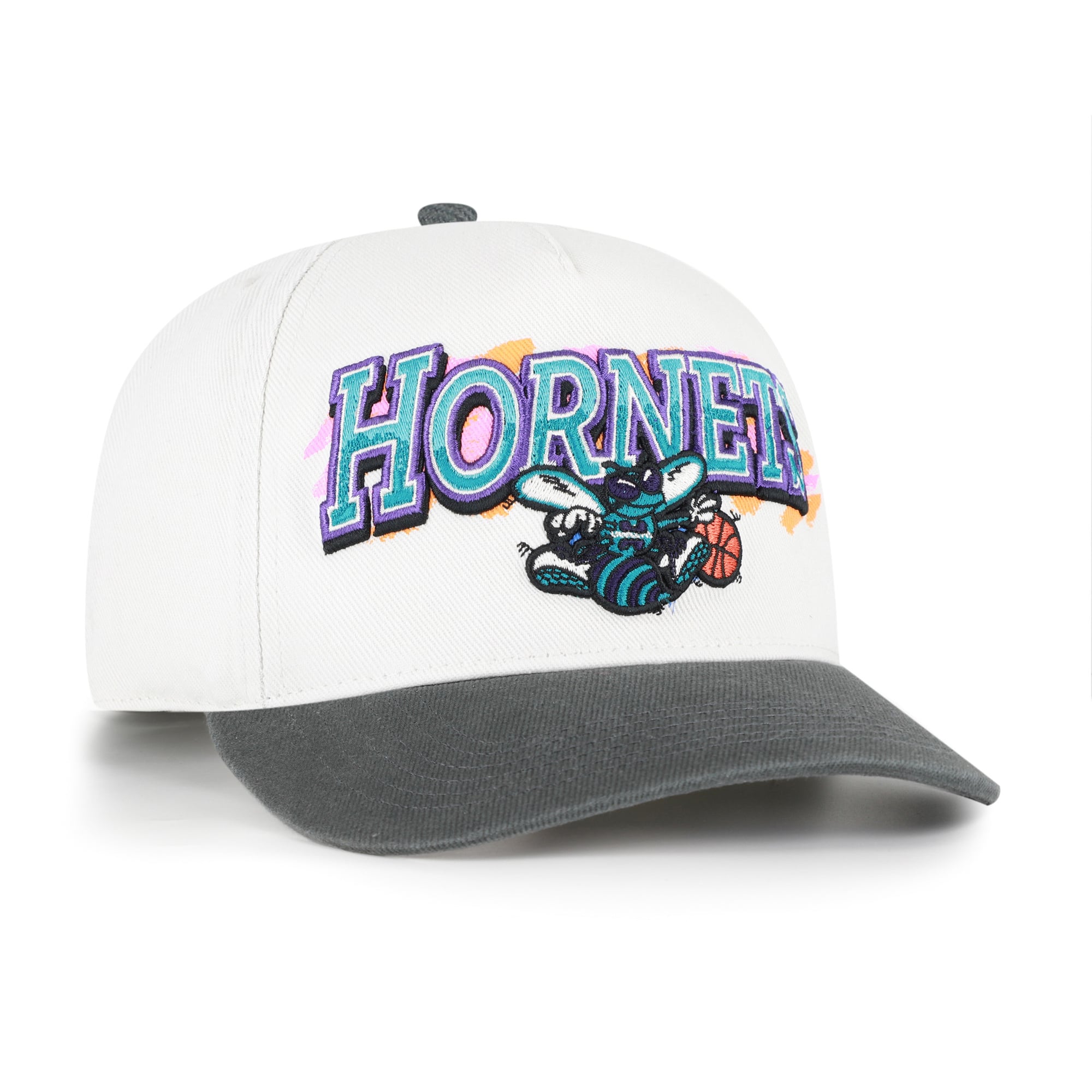 Casquette ajustable Charlotte Hornets City Paint Hitch crème/noir pour homme