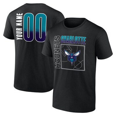 Charlotte Hornets Big & Tall Home Court Pop Personalized Name & Number T-Shirt - Black