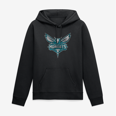 Charlotte Hornets Big & Tall Metallic Mascot Hoodie - Black
