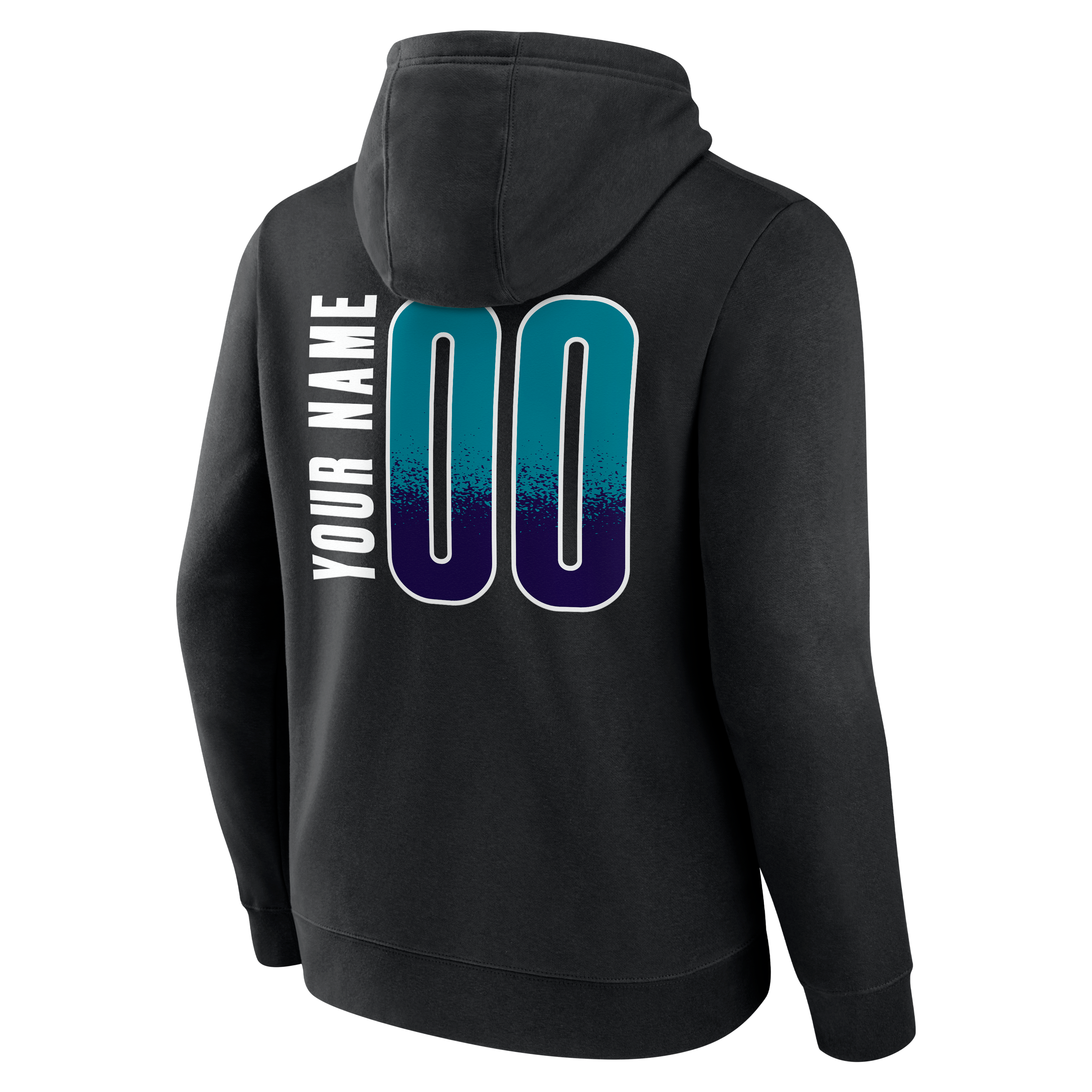 Sweat à capuche noir Charlotte Hornets Home Court Pop pour homme, personnalisé avec nom et numéro