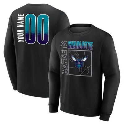 Charlotte Hornets  Home Court Pop Personalized Name & Number Sweatshirt - Black
