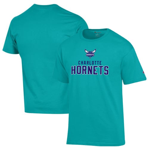 T-shirt en coton pour homme Champion Teal Charlotte Hornets