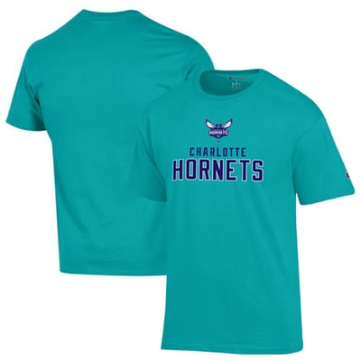 Charlotte Hornets Champion Jersey Cotton T-Shirt - Teal