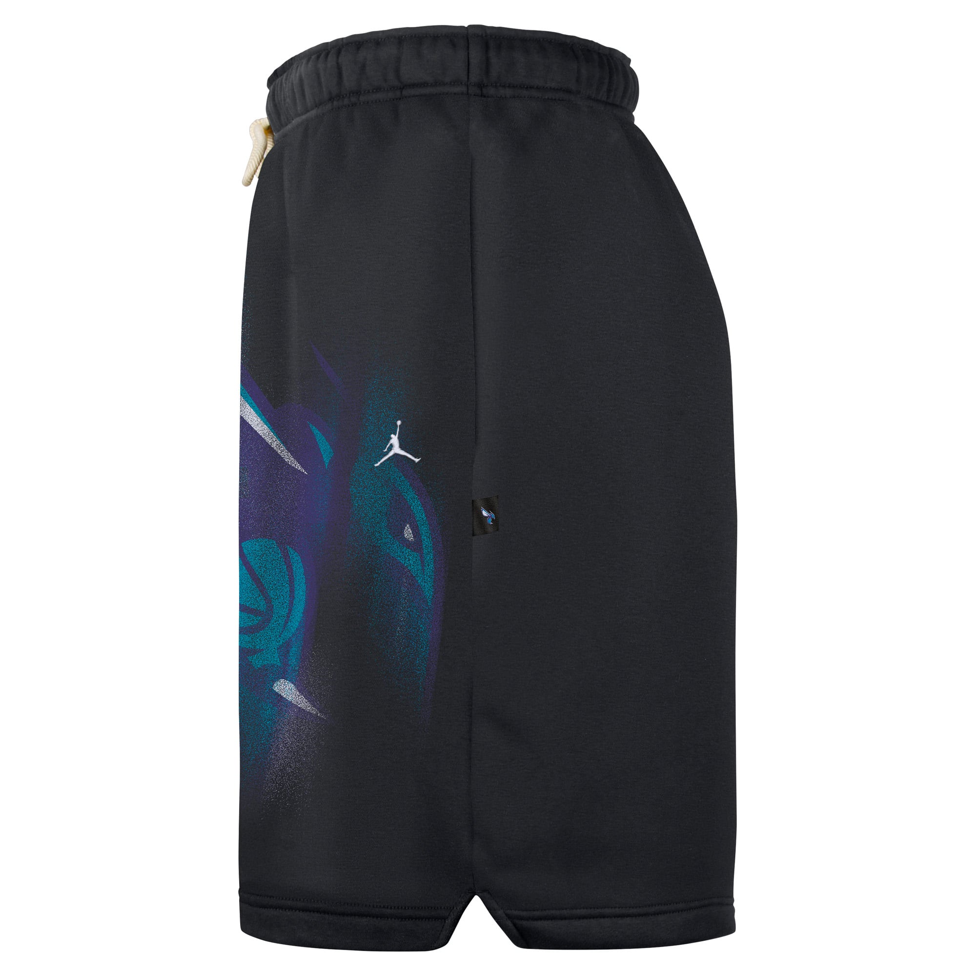 Short en polaire Jordan Brand Black Charlotte Hornets 2026 Standard Issue Practice Icon pour homme