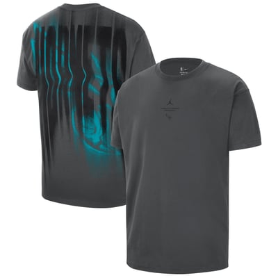 Charlotte Hornets Jordan Brand 2026 Standard Issue Pre-Game Max 90 T-Shirt - Charcoal