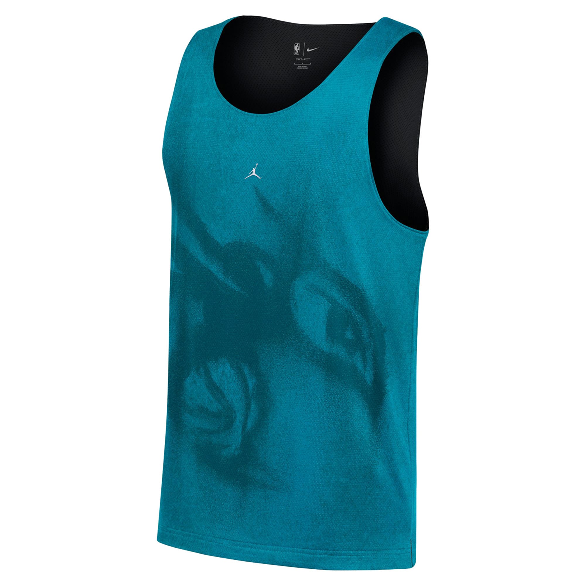 Maillot réversible Jordan Brand bleu sarcelle/noir Charlotte Hornets 2026 Standard Issue Practice Icon Mesh pour homme