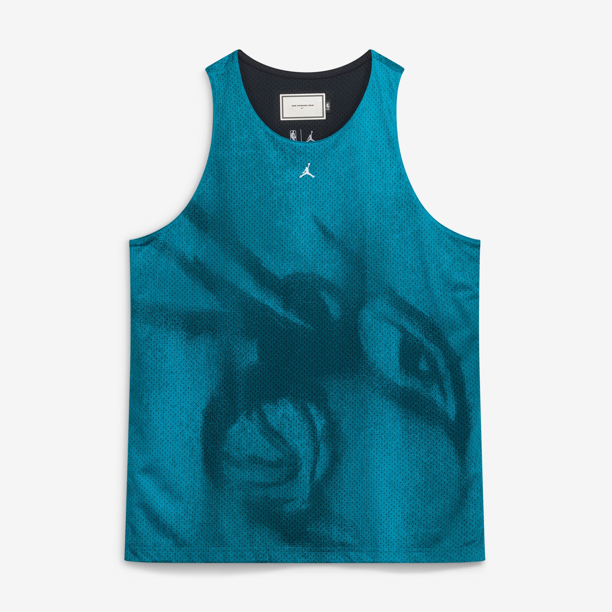 Maillot réversible Jordan Brand bleu sarcelle/noir Charlotte Hornets 2026 Standard Issue Practice Icon Mesh pour homme