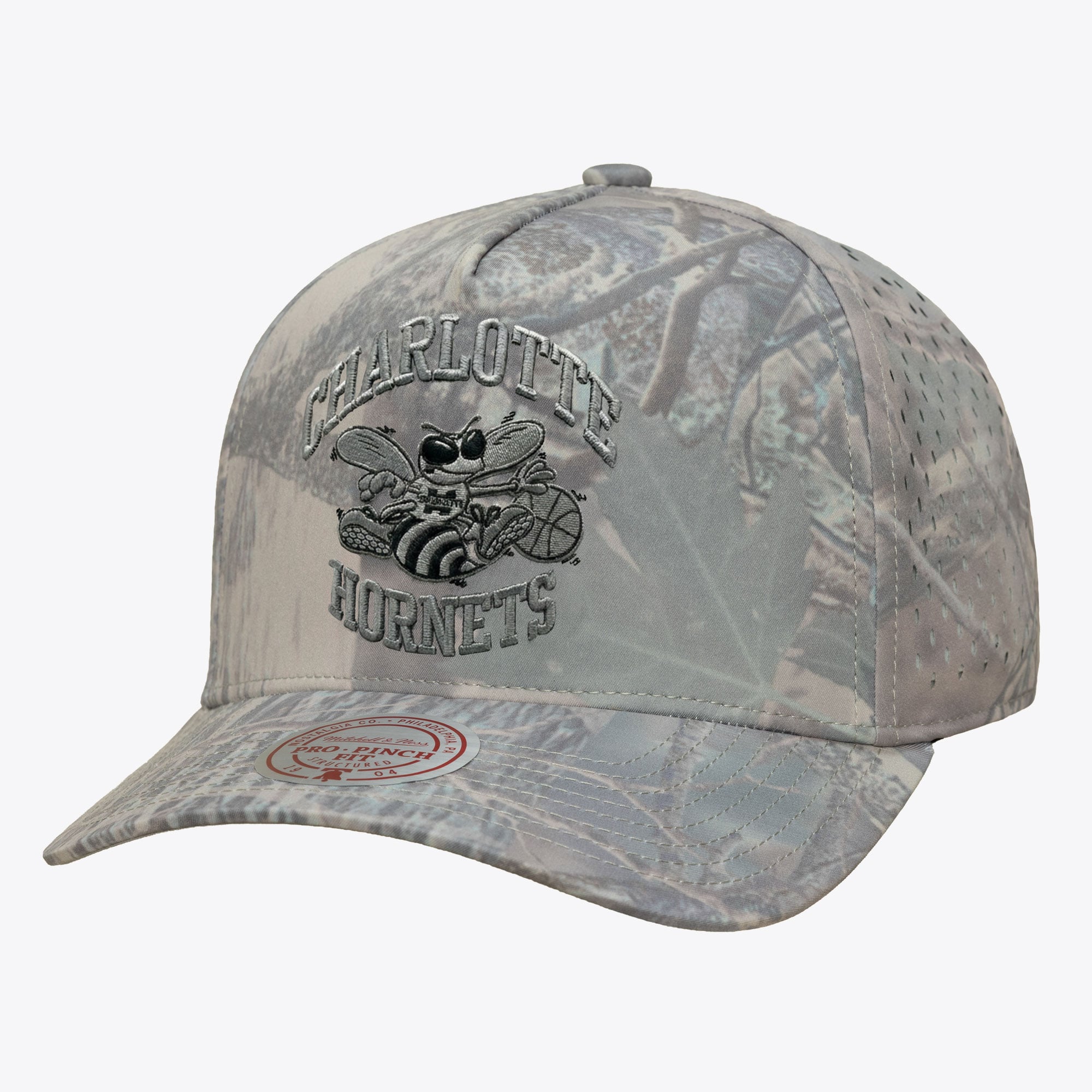 Men's Charlotte Hornets Mitchell & Ness Camo Perfect Pro Adjustable Hat